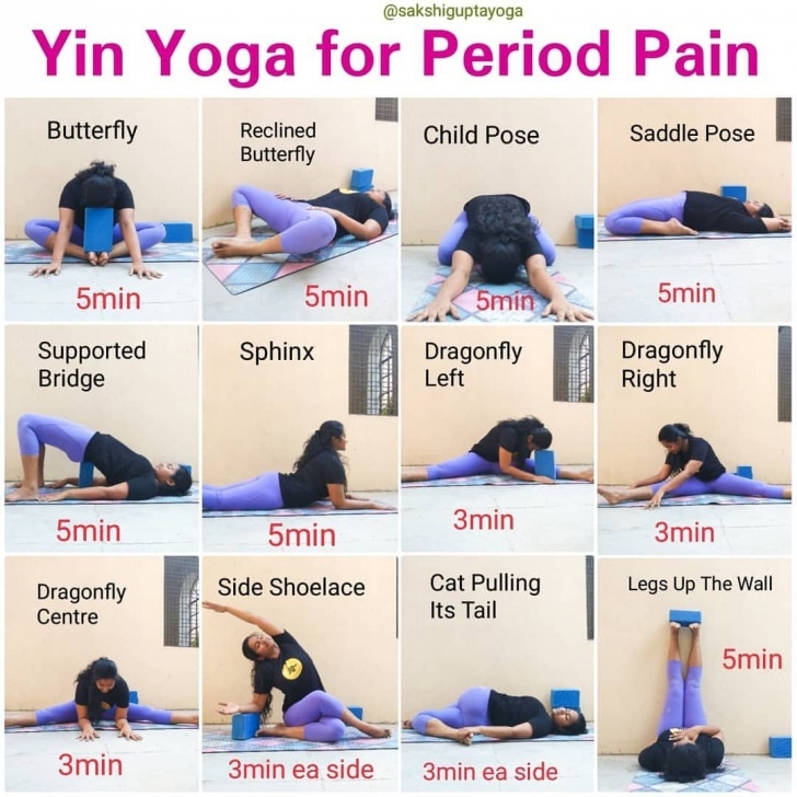 basic yoga poses for menstrual pain photo