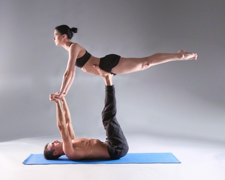 most important yoga poses two people photo