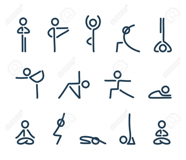 popular yoga poses drawing picture